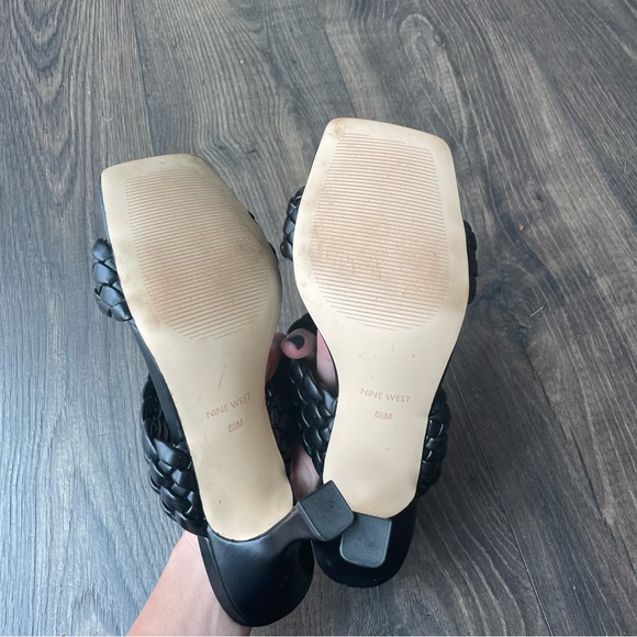 Nine West Braided Square Toe Kitten Heels - Picture 5 of 7
